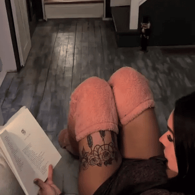 Kalėdinės žąsų pūkų kojinės-LT