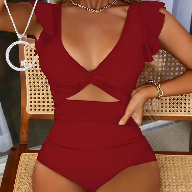 👙Seksualus maudymosi kostiumėlis su raukiniais-LT