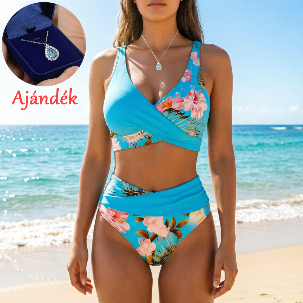 🌸🌿 Podkreśl swoją figurę – damski komplet bikini z wysokim stanem w kwiaty (rozmiary EU S-XL) 🌊👙