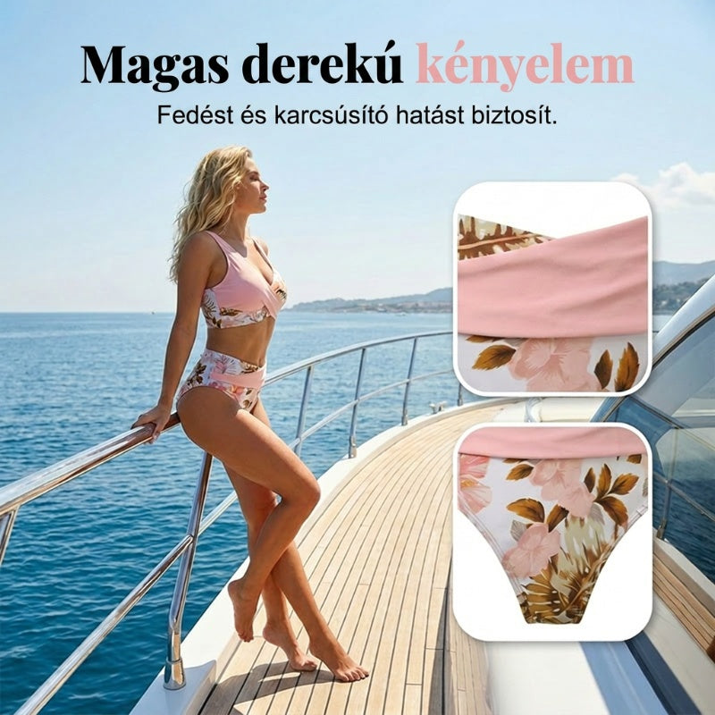🌸🌿 Podkreśl swoją figurę – damski komplet bikini z wysokim stanem w kwiaty (rozmiary EU S-XL) 🌊👙