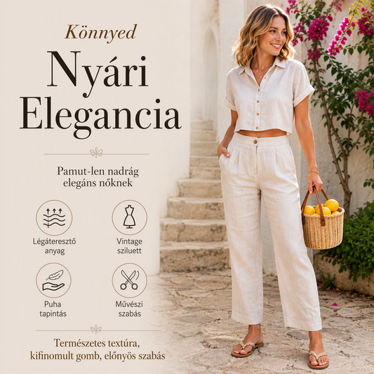 Absolutny must-have🔥👖 Lekkie spodnie z mieszanki lnu – o luźnym kroju i klasycznej prostej nogawce, idealne do pracy lub na weekend