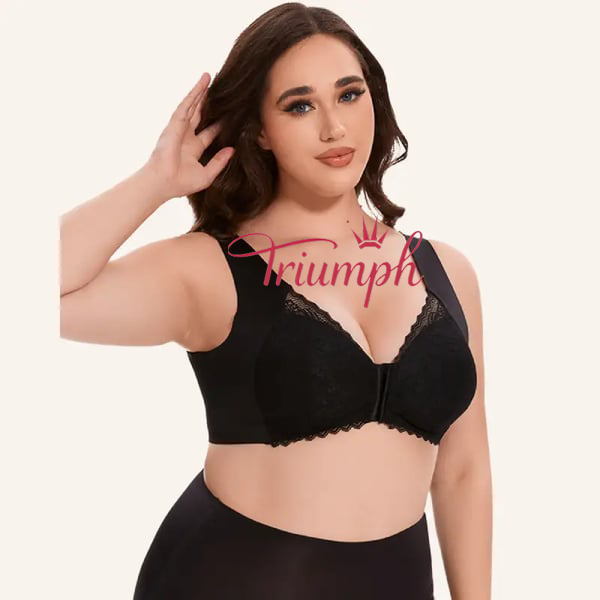 Triumph – (3vnt) 5D raštuota priekinio uždarymo belaidė atrama liemenėlė-LT