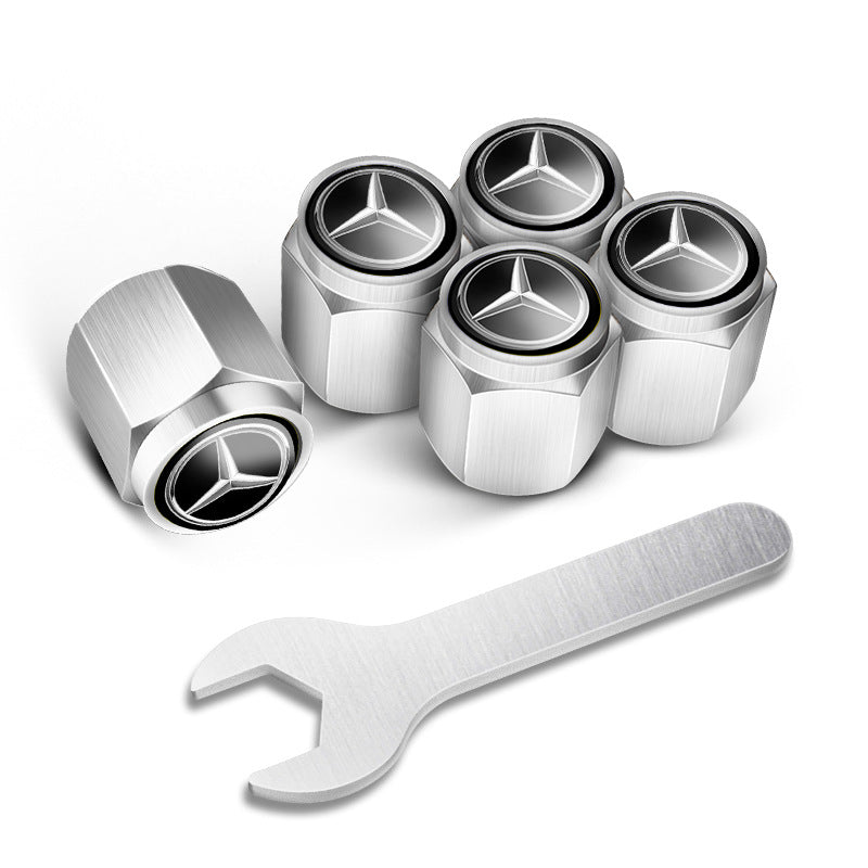 🔥Καπάκια βαλβίδων για ελαστικά αυτοκινήτου (5 τεμάχια + 1 κλειδί)-GR