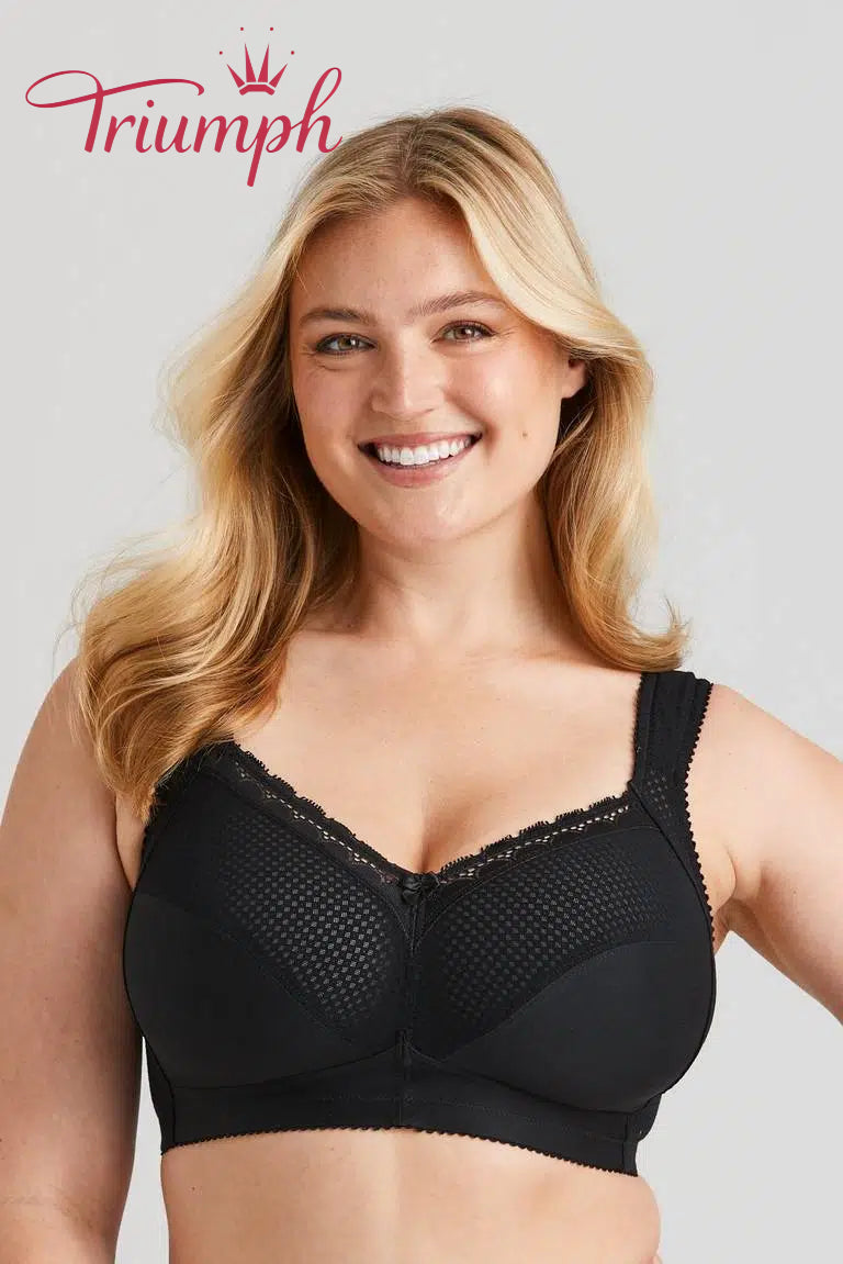 💖Σετ 3 τεμαχίων Triumph® ✨Άνετο βαμβακερό σουτιέν με πουά-GR