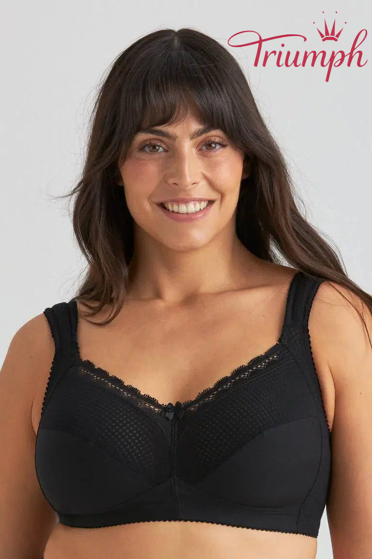 💖Σετ 3 τεμαχίων Triumph® ✨Άνετο βαμβακερό σουτιέν με πουά-GR