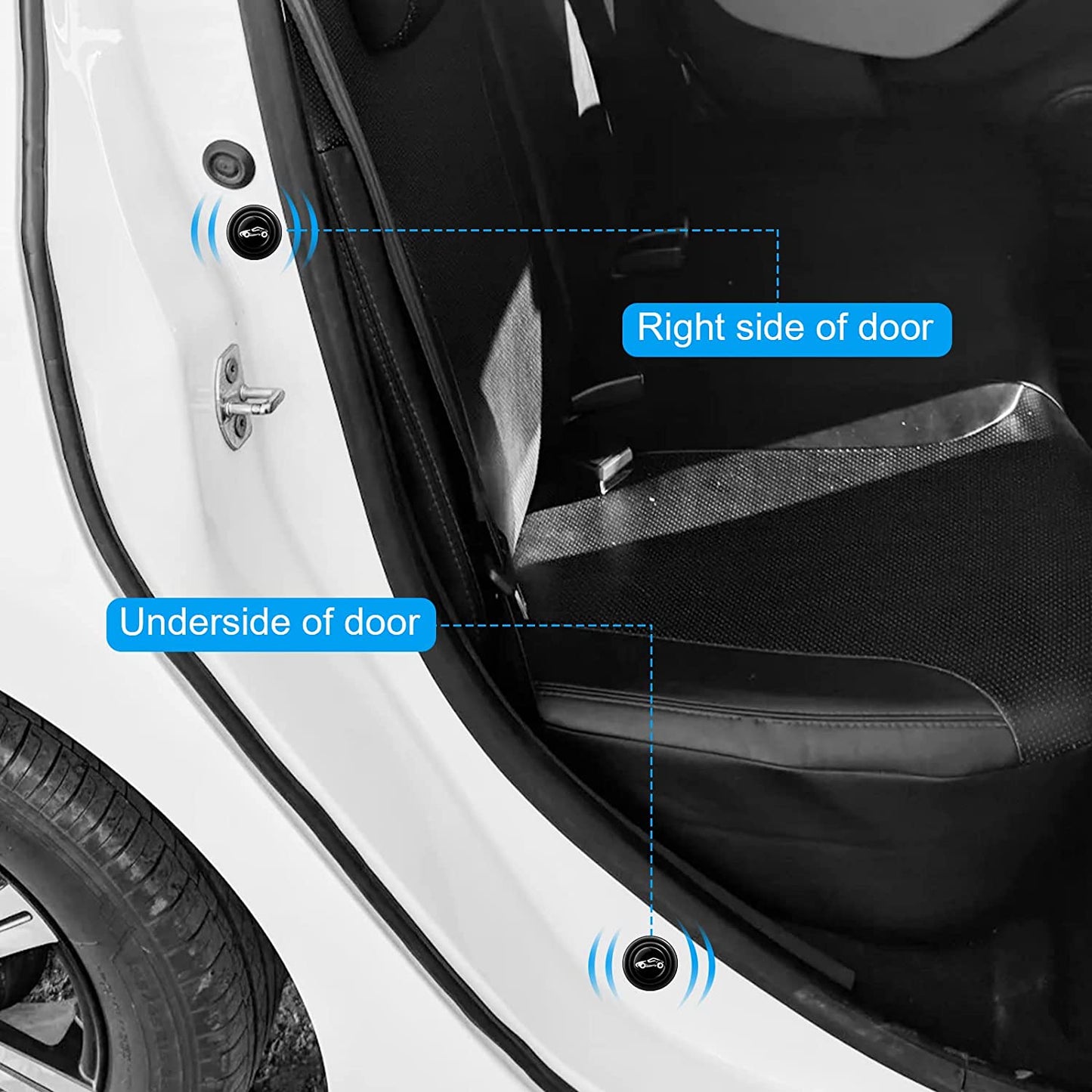 Dvigubo bėgelio automobilio durų pagalvėlė su dideliu elastingumu ✨20 vnt.✨-LT