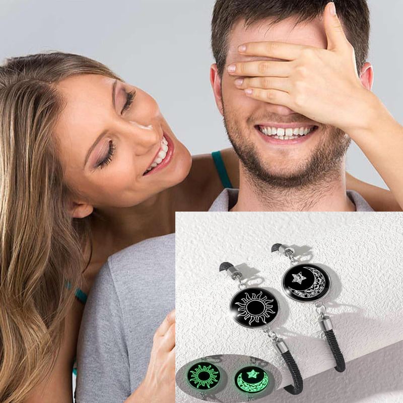 Saulė ir Mėnulis – viena siela. 💞 Apyrankės poroms, kurios bendrauja nepaisant atstumo-LT