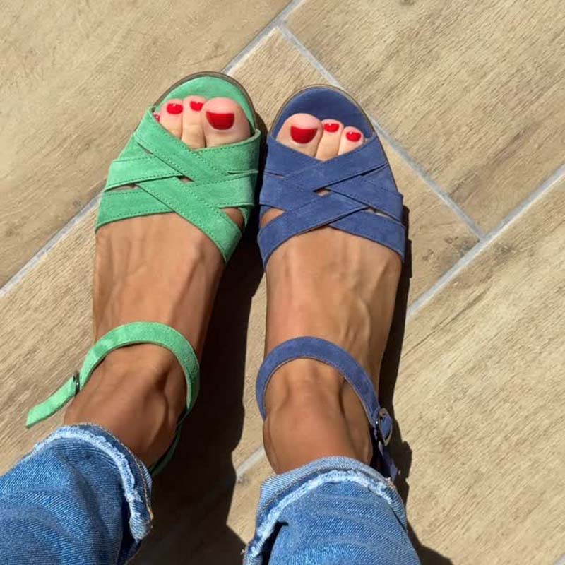 Γυναικεία σανδάλια με κοίλη αγκράφα-GR 