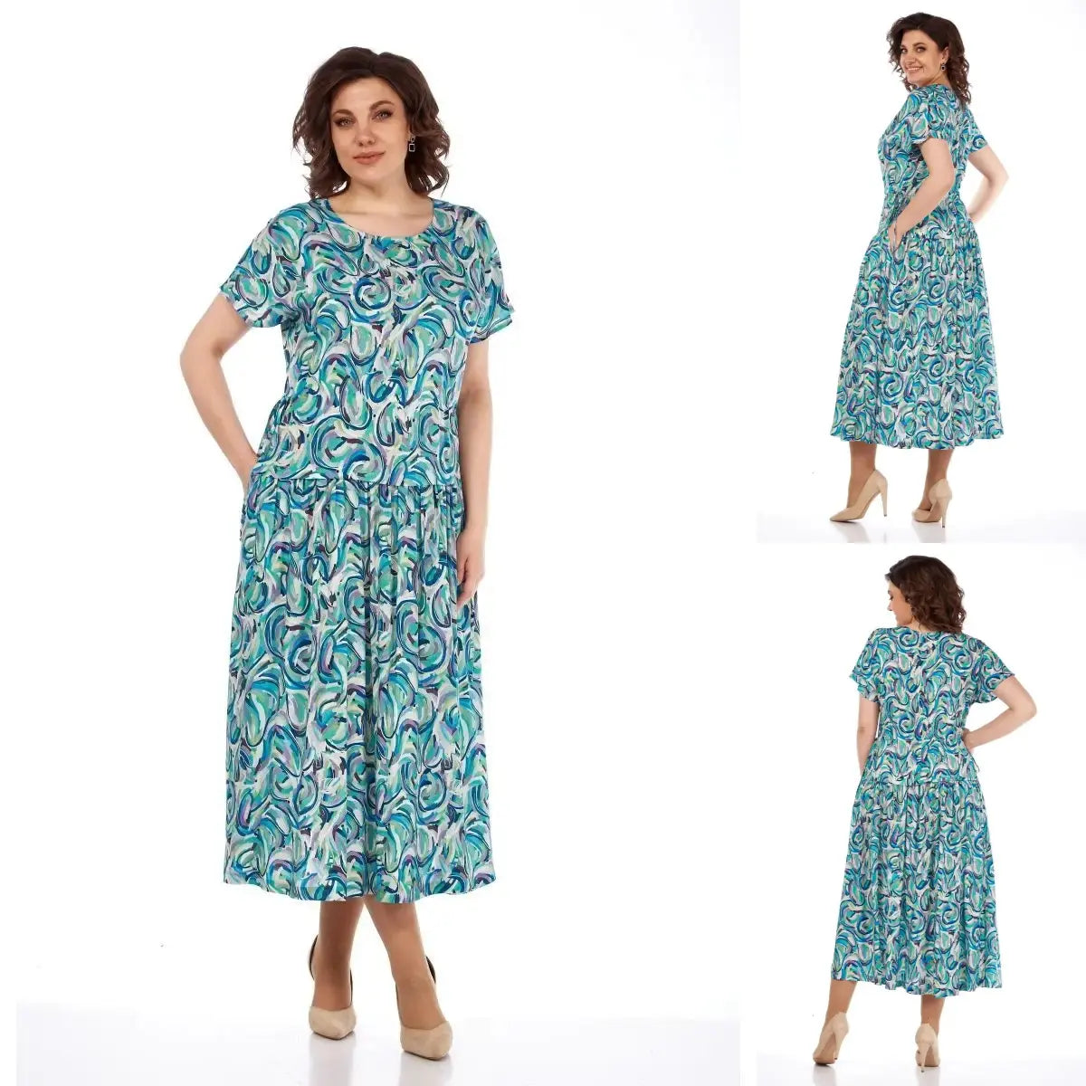 🔥Geriausias išpardavimas🔥🌺Vasarinė šifoninė suknelė su raštu👗-LT