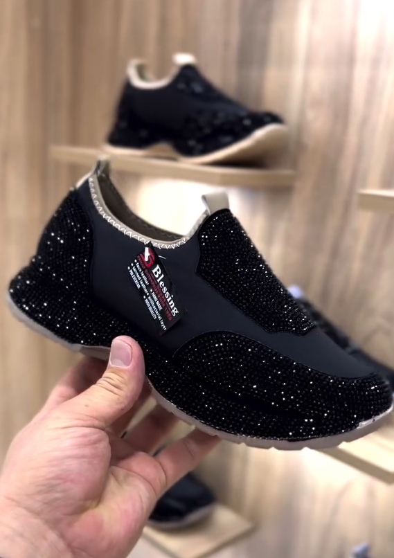 Madingi, kasdieniai sportbačiai su kristalais-LT