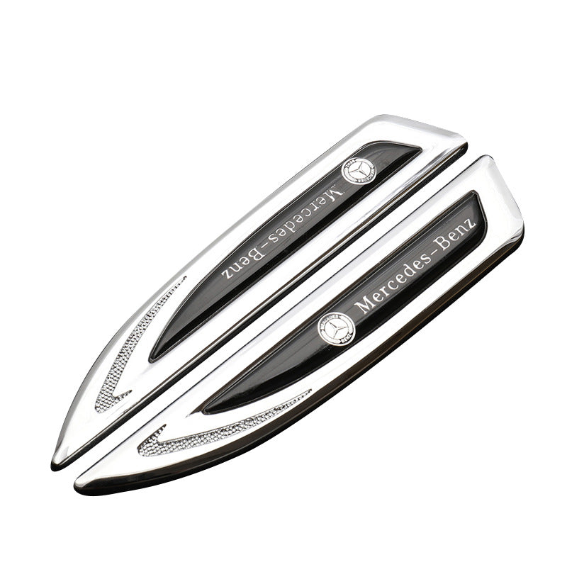 Naklejka samochodowa uniwersalna z logo, metalowa, personalizowana (2 szt.)