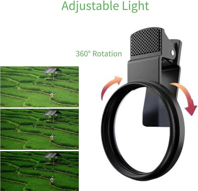 Heysliy 52mm CPL filtras telefonui su segtuku-LT