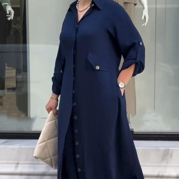 Dvojdielna súprava košele na gombíky a širokých nohavíc-SK