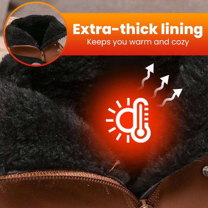 🔥KARŠTA IŠPARDAVIMAS - 59% NUOLAIDA - Stori, šilti moteriški batai su stambiais kulnais-LT