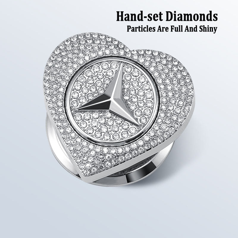 Προσφορές 2025🔥Προστατευτική θήκη με κουμπί σε σχήμα καρδιάς, διακοσμημένη με διαμάντια-GR 