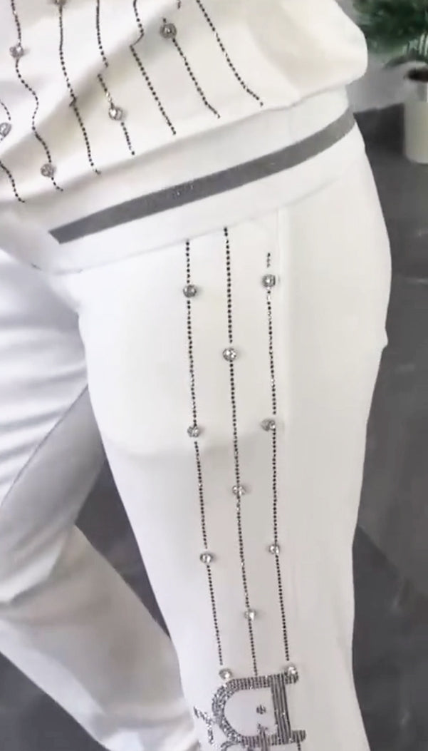 💎Σετ δύο τεμαχίων με φερμουάρ και κρυστάλλους-GR