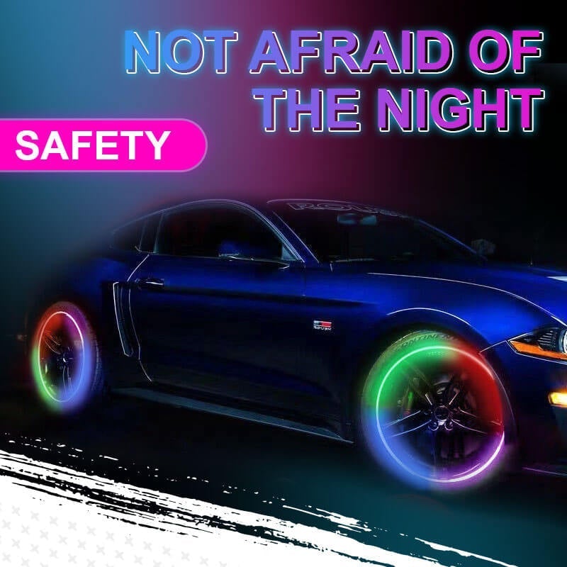 🌈 💡 Vandeniui atsparūs LED ratų žibintai 【✨ 1+3 nemokamai】-LT