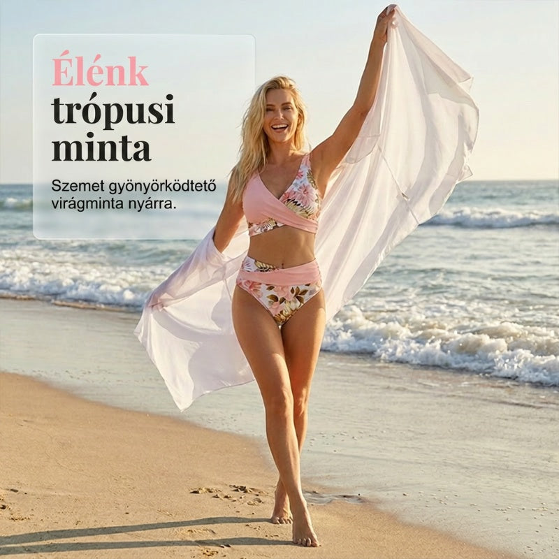 🌸🌿 Podkreśl swoją figurę – damski komplet bikini z wysokim stanem w kwiaty (rozmiary EU S-XL) 🌊👙