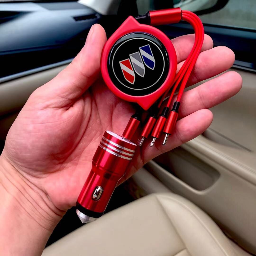 3 σε 1 ανασυρόμενο καλώδιο δεδομένων αυτοκινήτου + δωρεάν φορτιστής αυτοκινήτου-LT