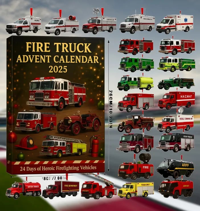 🚒🔥GAISRINIŲ AUTOMOBILIŲ ADVENTO KALENDORIUS 2025🎁🌲-LT