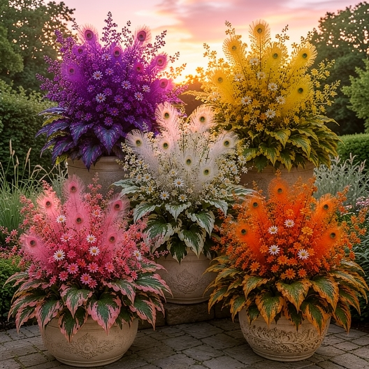 🔥 Oszczędź 50%🦚Cebulki funkii Peacock Flame – bujne rośliny lubiące cień do ogrodu i domu