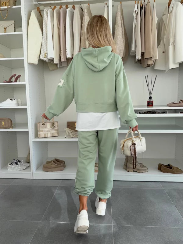 Άνετο βαμβακερό κοστούμι δύο τεμαχίων-GR