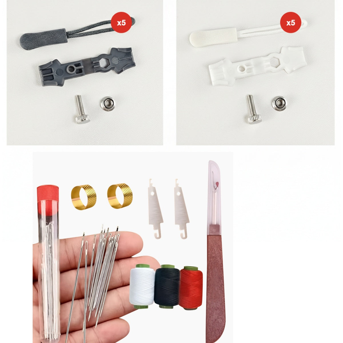 💥 Kup więcej, otrzymaj więcej gratis! 🔧 Uniwersalny zestaw do naprawy zamków błyskawicznych