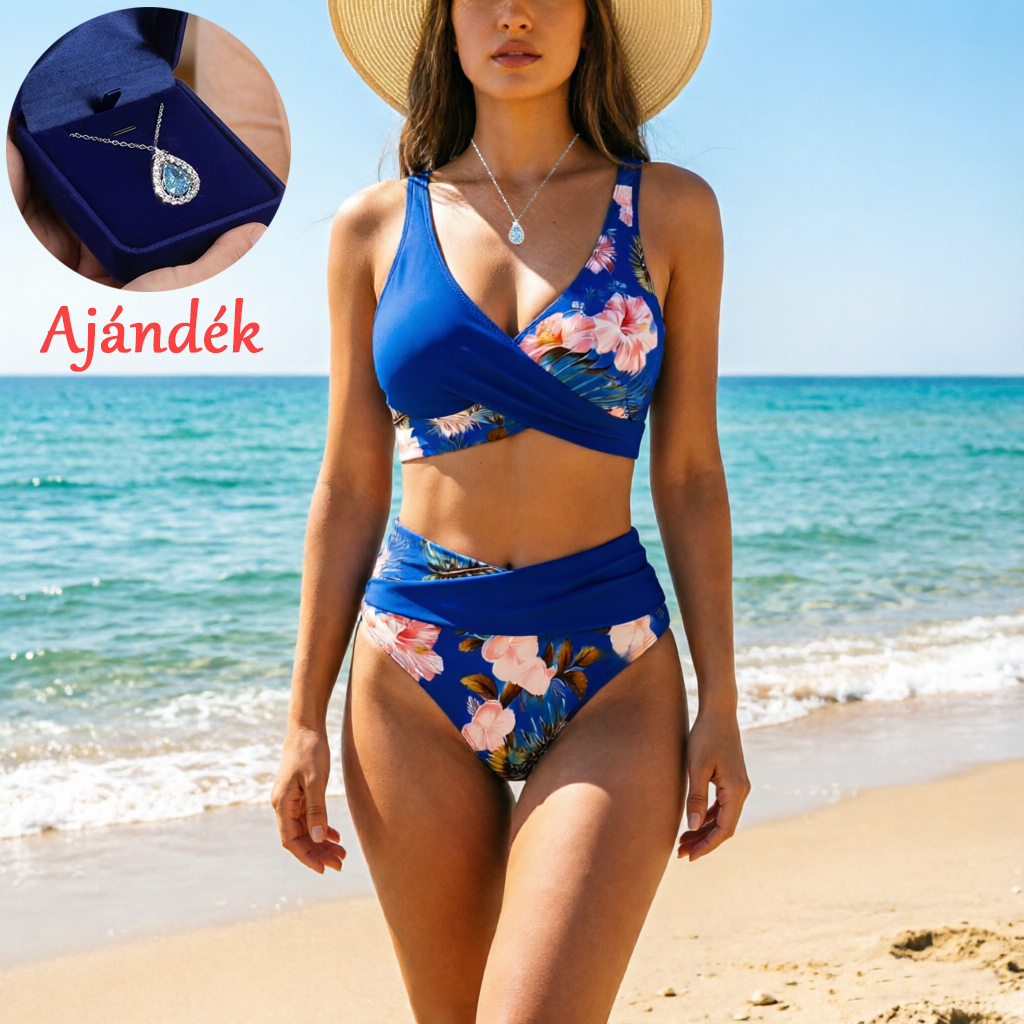 🌸🌿 Podkreśl swoją figurę – damski komplet bikini z wysokim stanem w kwiaty (rozmiary EU S-XL) 🌊👙