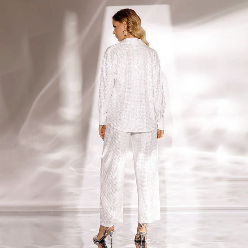 Nuostabus švarkas, jaukus pamušalas ir plačios kelnės (3 dalių)-LT