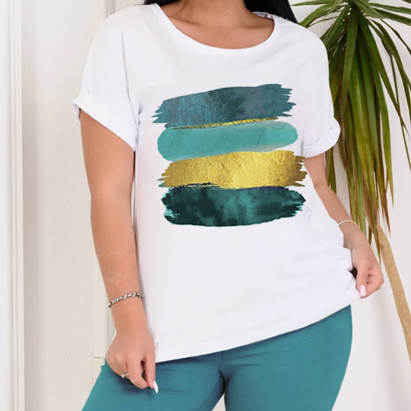 💥🍃 Stilingas laisvalaikio stiliaus dviejų dalių komplektas – patogus ir stilingas ✨-LT