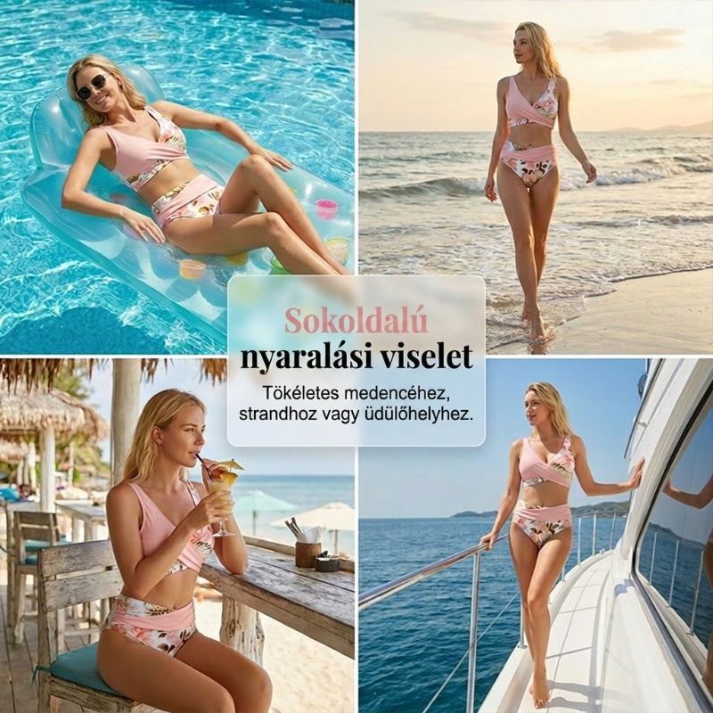 🌸🌿 Podkreśl swoją figurę – damski komplet bikini z wysokim stanem w kwiaty (rozmiary EU S-XL) 🌊👙