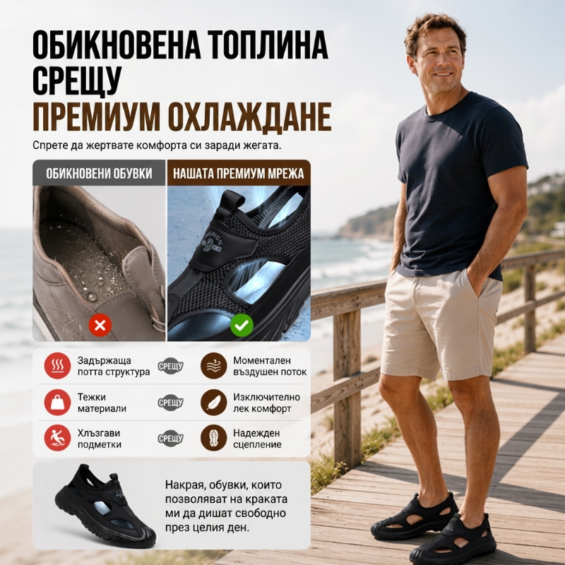 ⏳Oferta ograniczona czasowo⏰Sandały z siateczki, lekkie i z miękką podeszwą