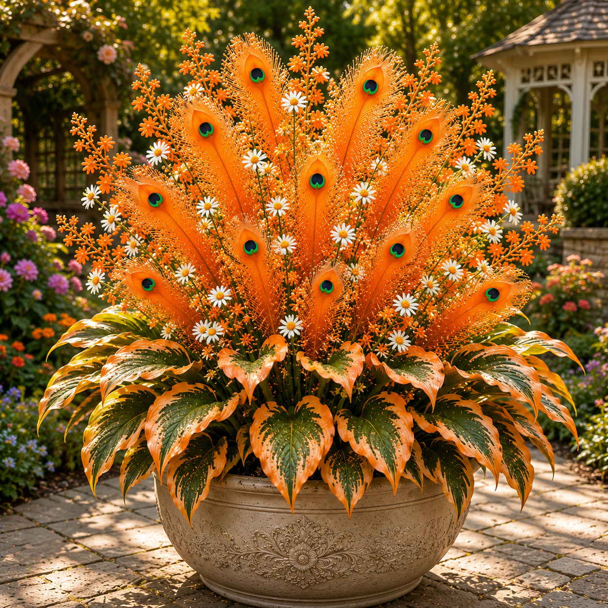 🔥 Oszczędź 50%🦚Cebulki funkii Peacock Flame – bujne rośliny lubiące cień do ogrodu i domu