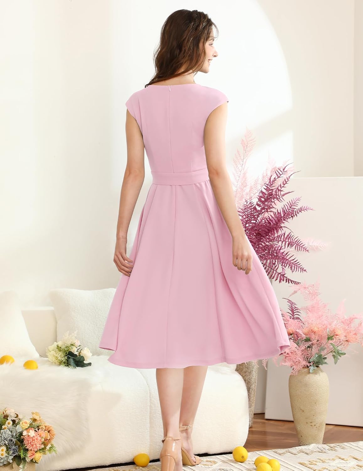 DRESSTELLS φορέματα κοκτέιλ για γυναίκες, επίσημα νυφικά, σεμνά φορέματα για δεξίωση στην εκκλησία το 2025-GR