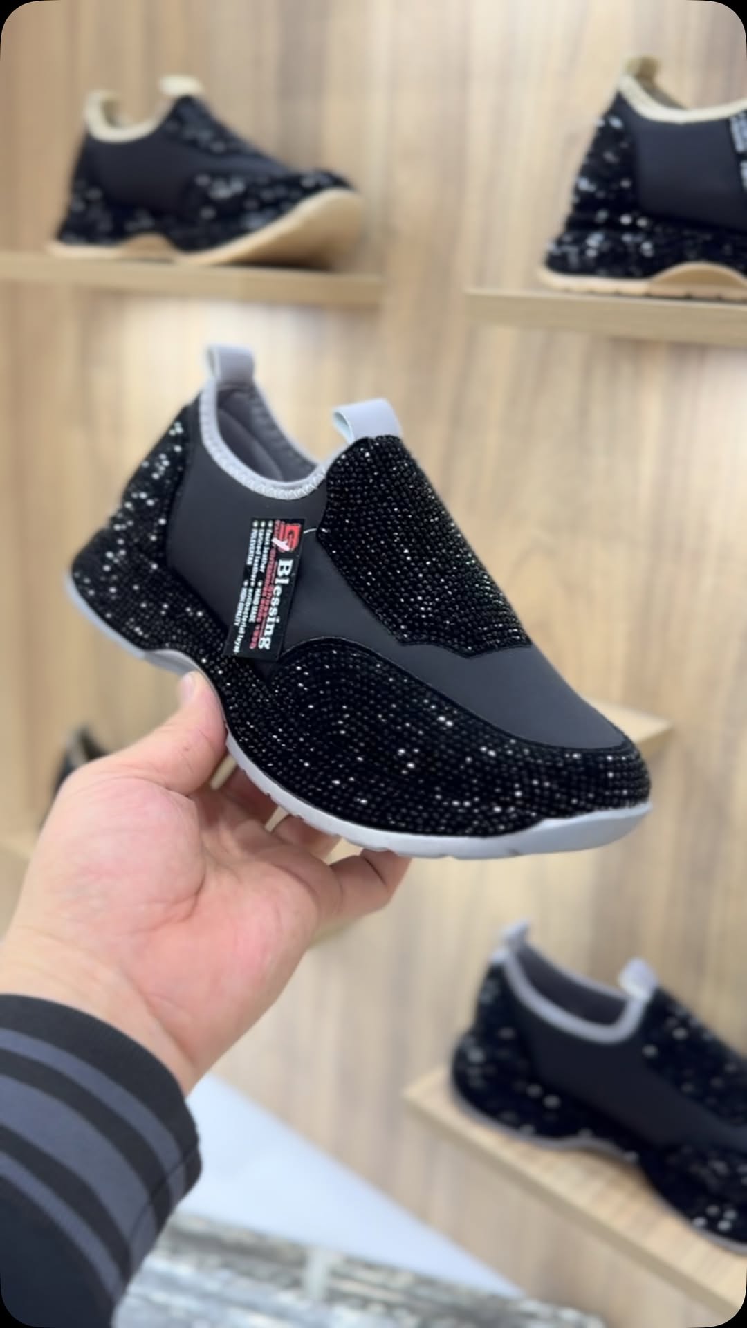 Madingi, kasdieniai sportbačiai su kristalais-LT