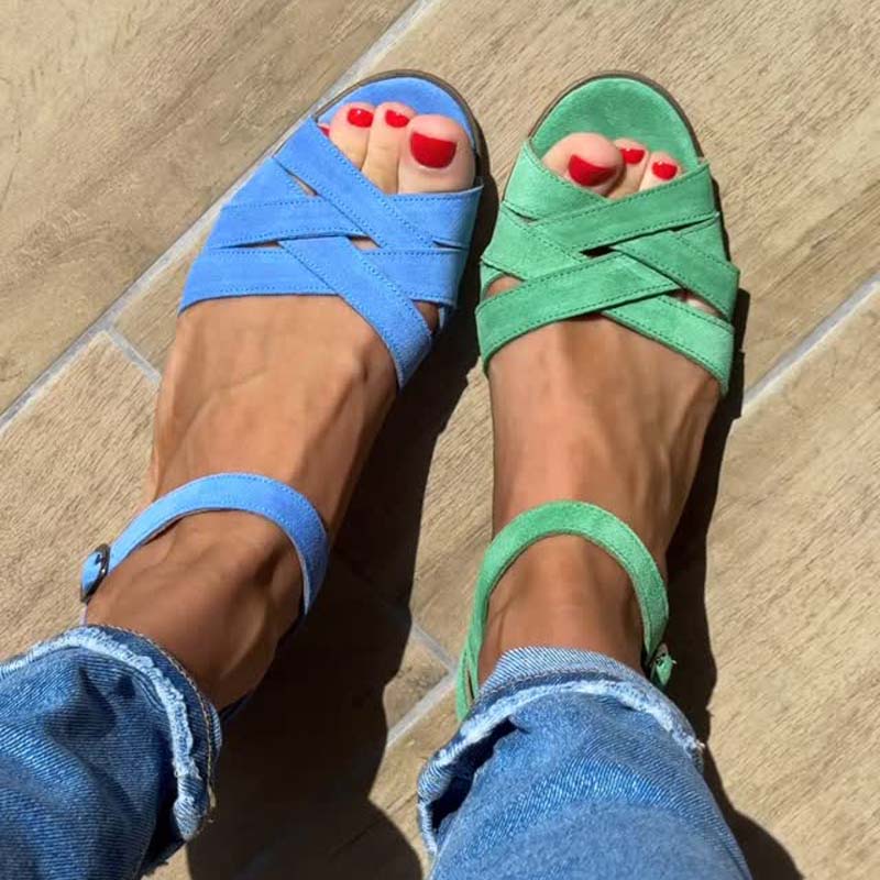 Γυναικεία σανδάλια με κοίλη αγκράφα-GR 