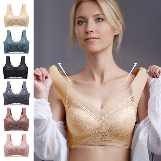 👙 Super patogi ir minkšta moteriška nėriniuota liemenėlė be plieninio žiedo【✨1 + 1 nemokamai】-LT