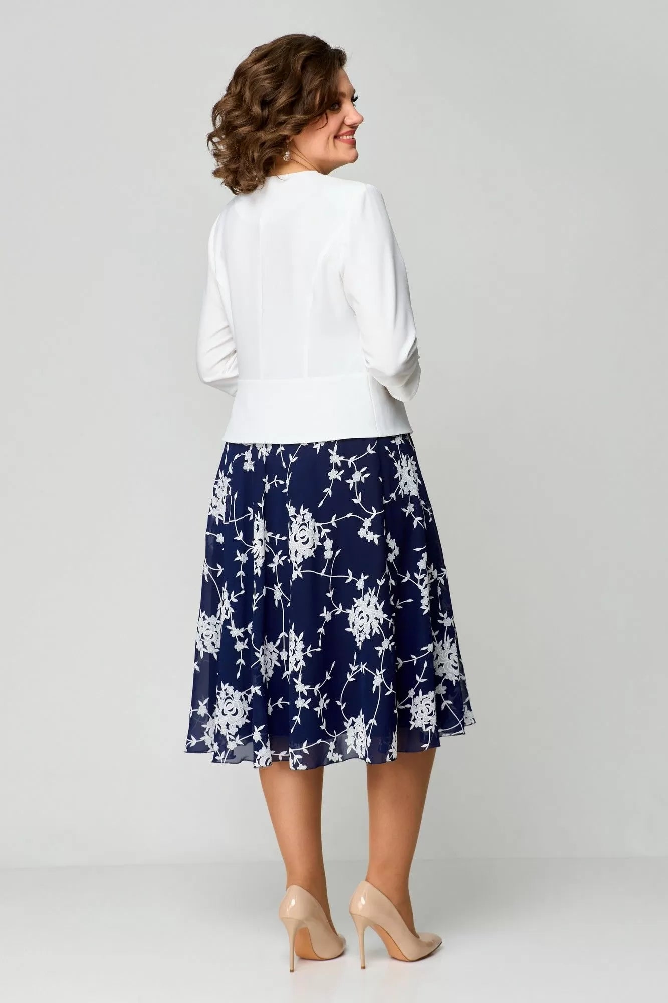 🔥【S-5XL】💃2025Νέο φόρεμα, μπλε και άσπρο απαλό στην αφή-LT 