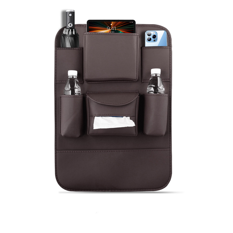 „DriveEase“ galinės sėdynės organizatorius – pakabinamas organizatorius su keliomis kišenėmis ir asmeniniu logotipu-LT