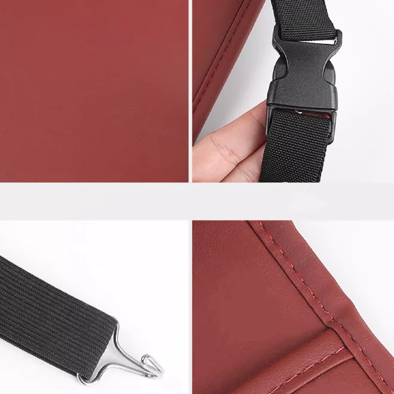 „DriveEase“ galinės sėdynės organizatorius – pakabinamas organizatorius su keliomis kišenėmis ir asmeniniu logotipu-LT