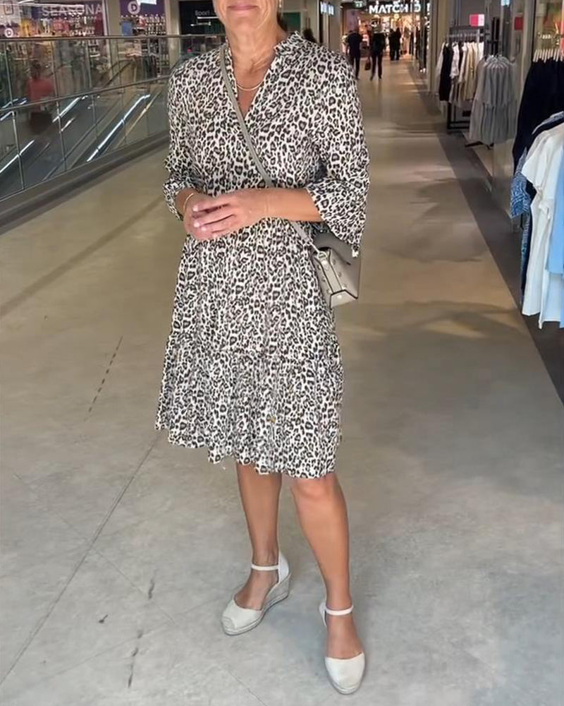 Leopardo rašto suknelė-LT