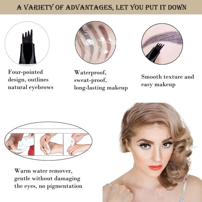 😍Uczynić cię piękną✨🥳2026 Nowa wodoodporna kredka do brwi z nieco szerszą końcówką💞Kup 1 i otrzymaj 1 gratis