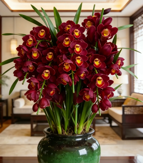 👑 Królowa Orchidei – Długowieczne Cebule Cymbidium