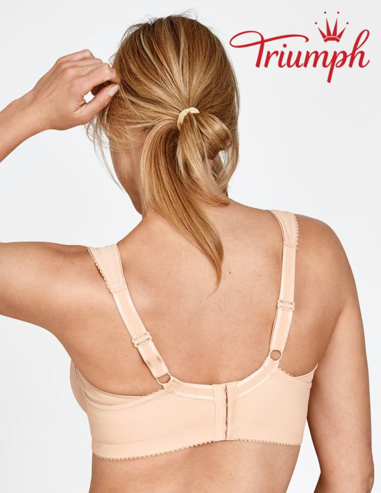 Komplet Triumph® 4-częściowy 🥰 Wygodny biustonosz wykonany z czystej bawełny, odpowiedni dla kobiet o większym biuście.
