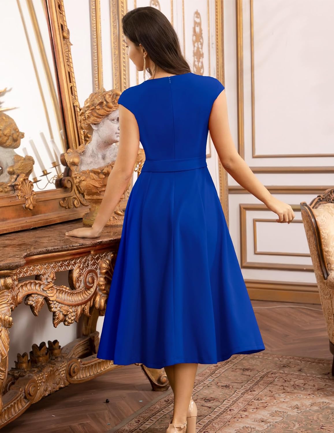 Koktajl obleke DRESSTELLS za ženske, svečane poročne obleke, skromne plesne obleke za cerkveni sprejem leta 2025-SI