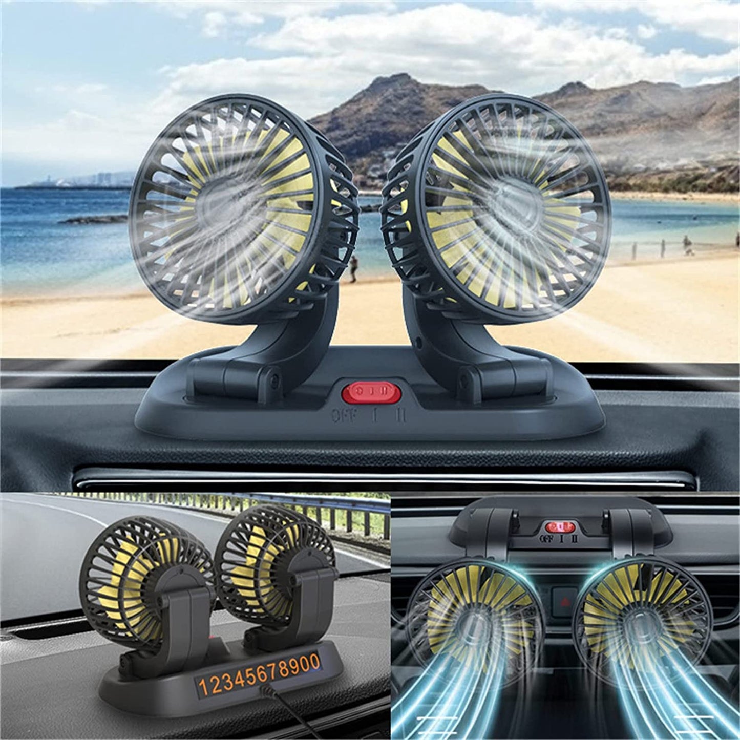 🔥OFERTA 1+1🔥Wentylator samochodowy