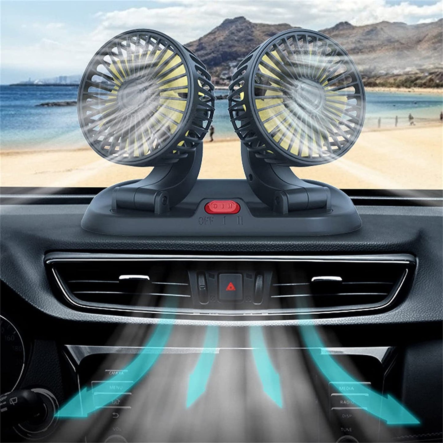 🔥OFERTA 1+1🔥Wentylator samochodowy