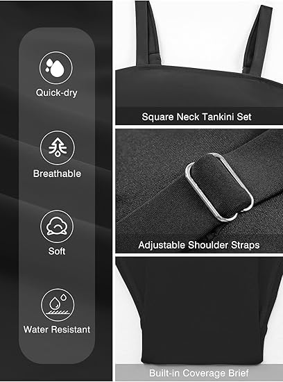 🔥👙Γυναικεία μαγιό tankini δύο τεμαχίων με εφέ αδυνατίσματος στην κοιλιά-LT