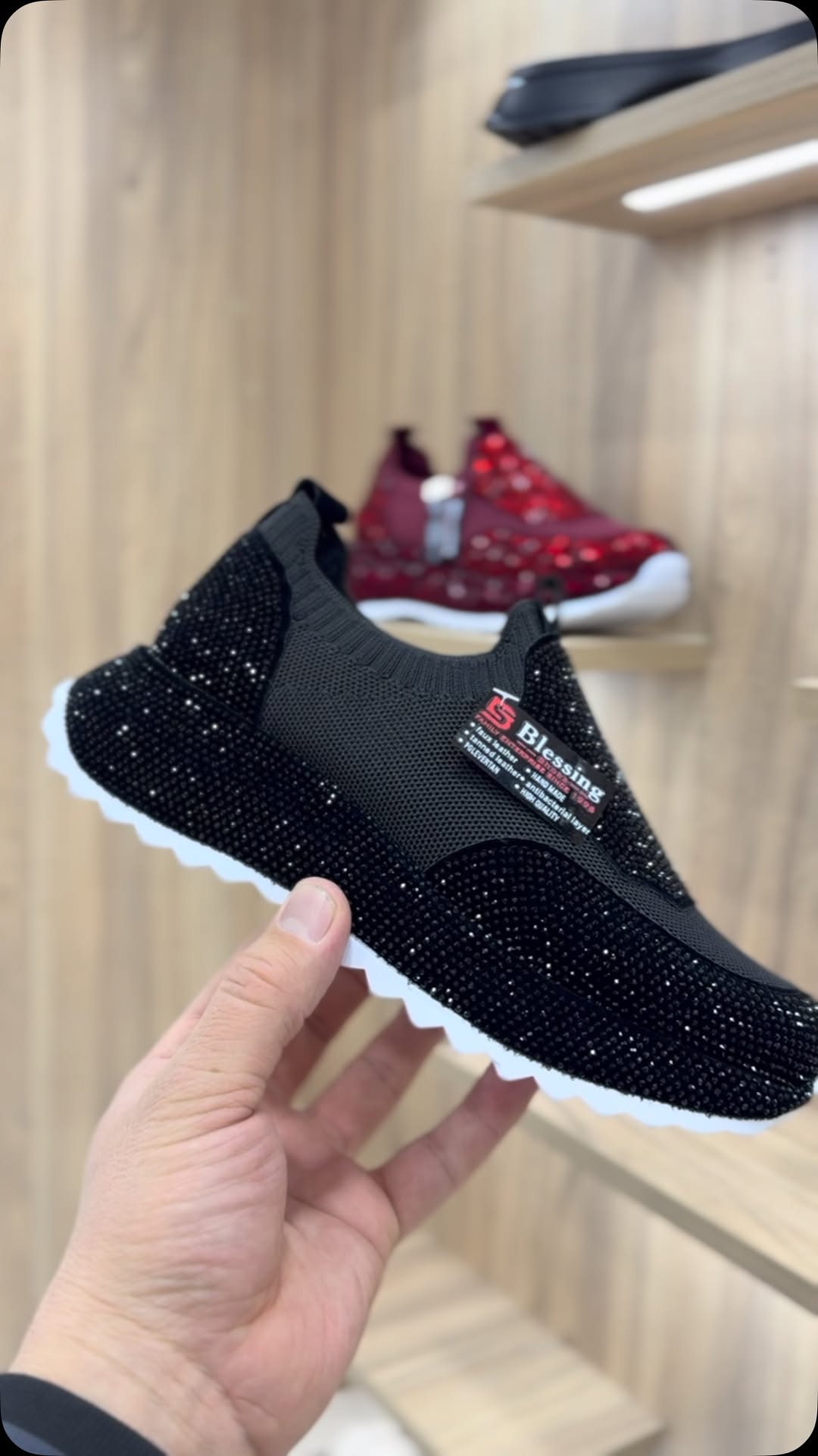 Madingi, kasdieniai sportbačiai su kristalais-LT