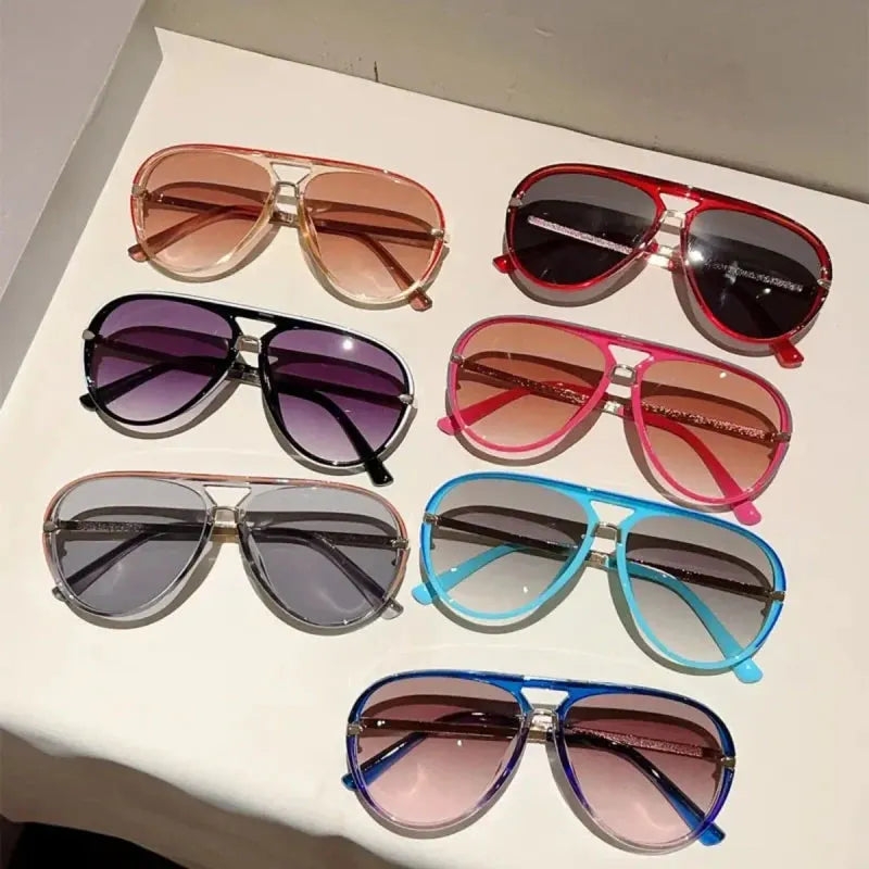 📢📢50% taniej!! ⏰Damskie okulary przeciwsłoneczne w stylu retro z podwójnym mostkiem